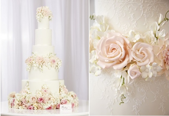 Blushing Blooms wedding cake by Peggy Porschen, Georgia Glynn Smith Photography